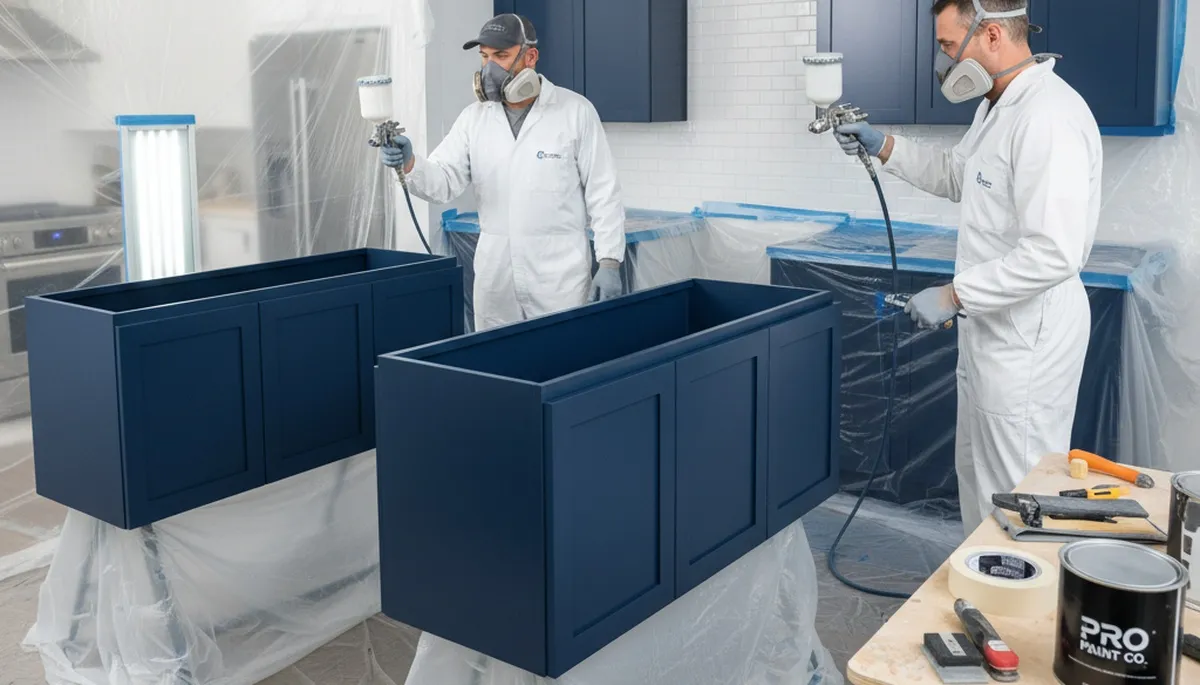 Cabinet painting in Fresno, CA for a kitchen with a fresh, durable finish
