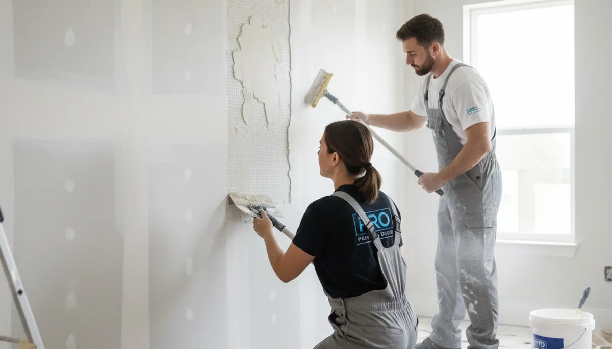Drywall repair in Fresno, CA for cracks, holes, and water damage with smooth finish