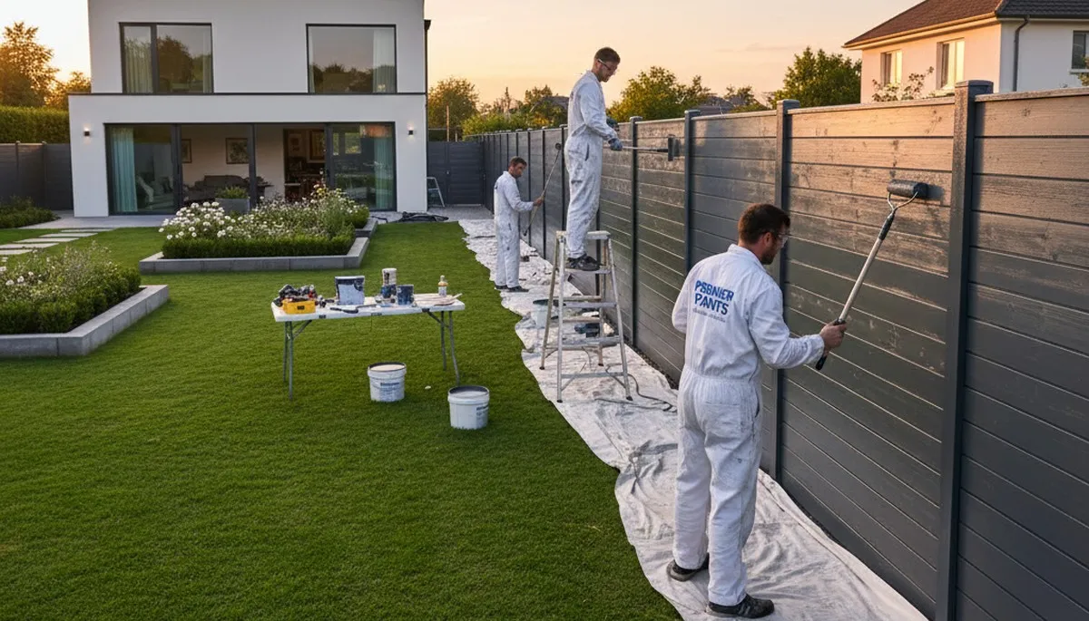 Fence painting in Fresno, CA for wood fence protection and curb appeal