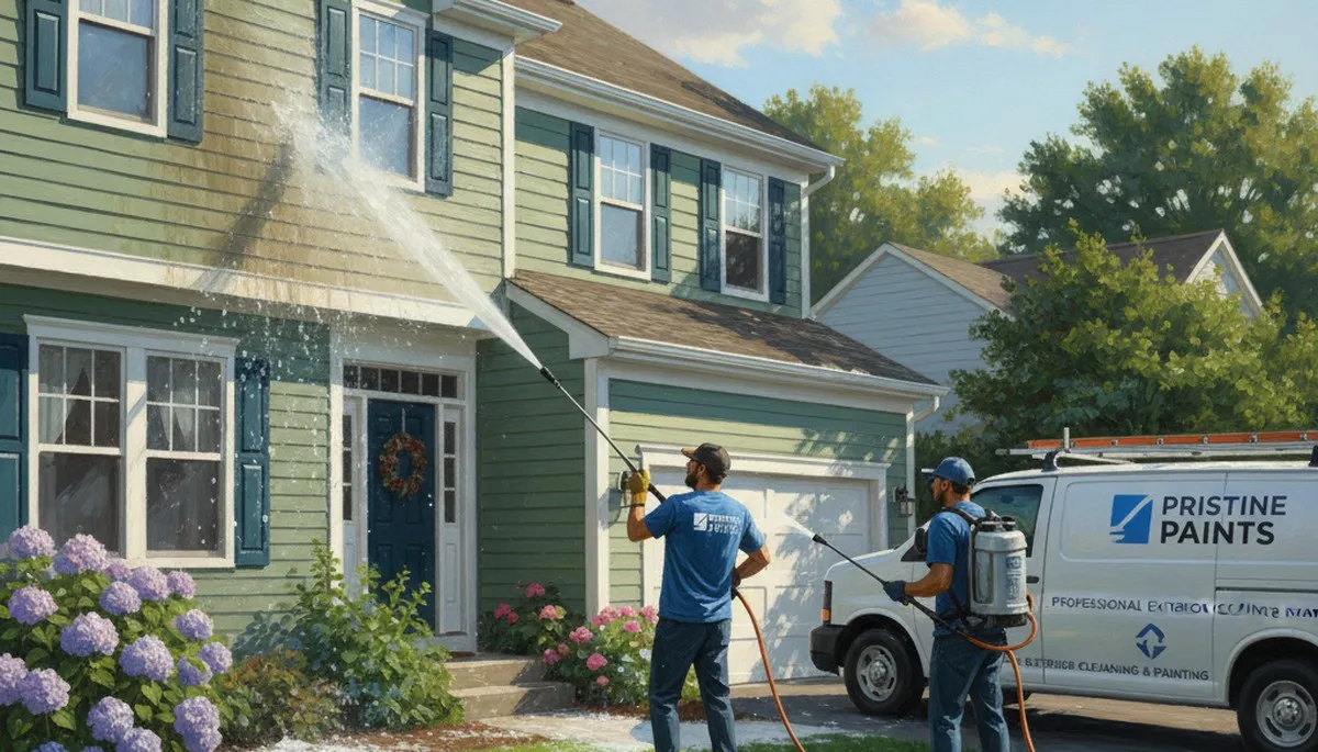 Vinyl siding pressure cleaning in Fresno, CA for a cleaner, sun-faded home exterior